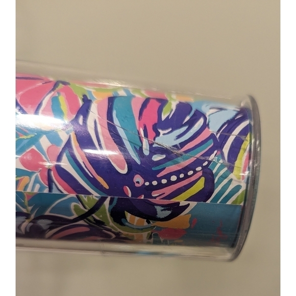Lilly Pulitzer Palm Tropical Multicolor Travel Tumbler 16 Ounces - Picture 6 of 10
